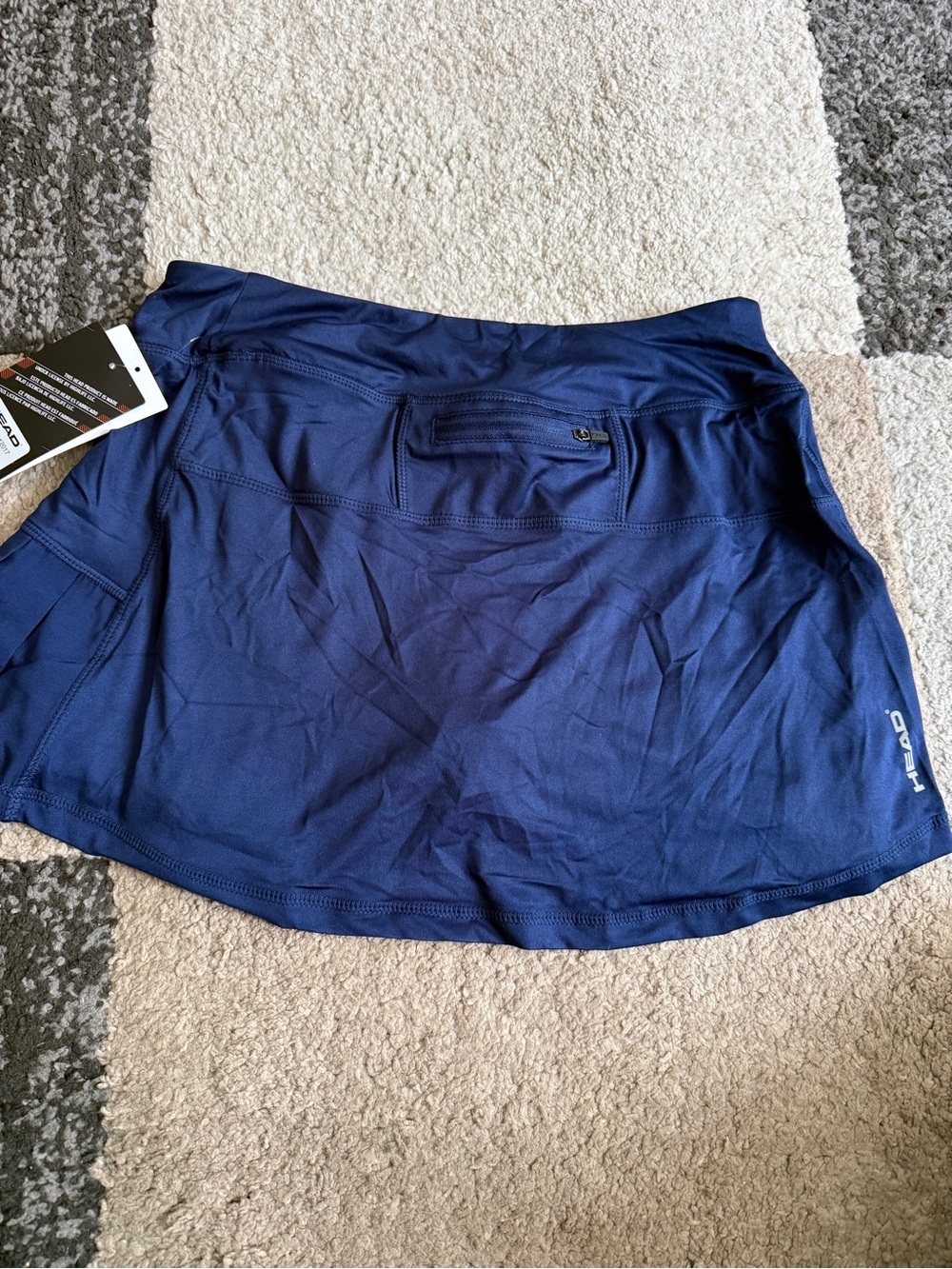 Head Women's Medieval Blue Athletic Tennis Pleated Small Slim Skort - Picture 8 of 11